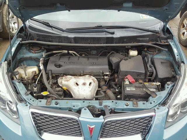 5Y2SM67029Z438128 - 2009 PONTIAC VIBE BLUE photo 7