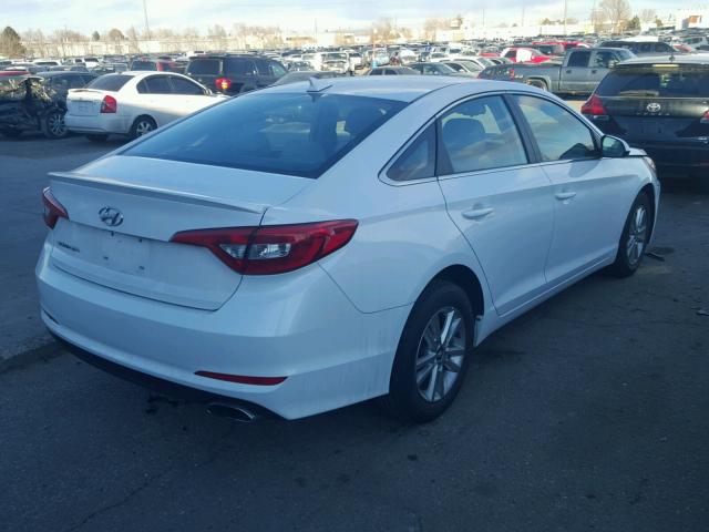 5NPE24AFXGH340151 - 2016 HYUNDAI SONATA SE WHITE photo 4