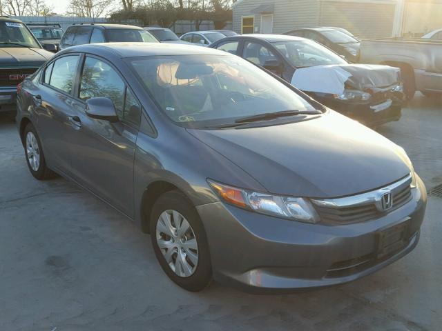 19XFB2F53CE367229 - 2012 HONDA CIVIC LX GRAY photo 1