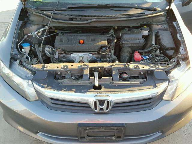 19XFB2F53CE367229 - 2012 HONDA CIVIC LX GRAY photo 7