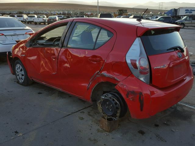 JTDKDTB34E1561003 - 2014 TOYOTA PRIUS C RED photo 3