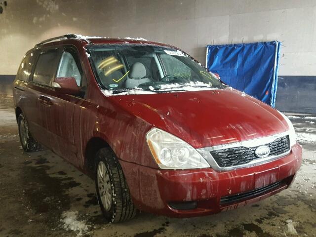 KNDMG4C72B6363378 - 2011 KIA SEDONA LX RED photo 1