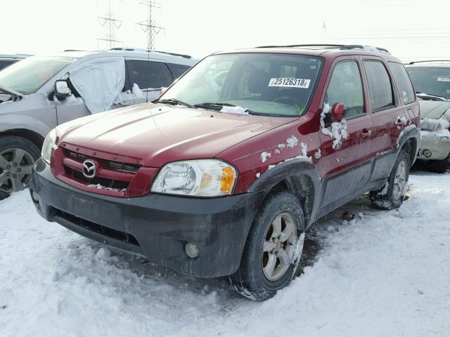 4F2YZ94186KM04208 - 2006 MAZDA TRIBUTE S RED photo 2