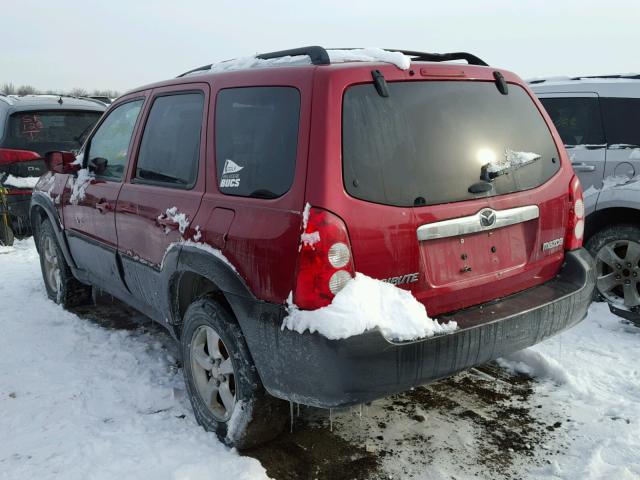 4F2YZ94186KM04208 - 2006 MAZDA TRIBUTE S RED photo 3