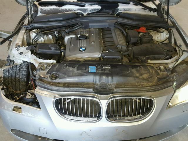 WBANE73527CM56935 - 2007 BMW 530 I GRAY photo 7