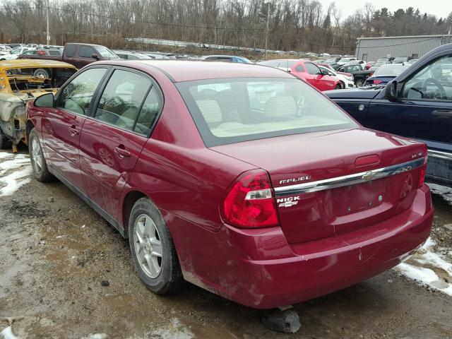 1G1ZT54835F318705 - 2005 CHEVROLET MALIBU LS MAROON photo 3