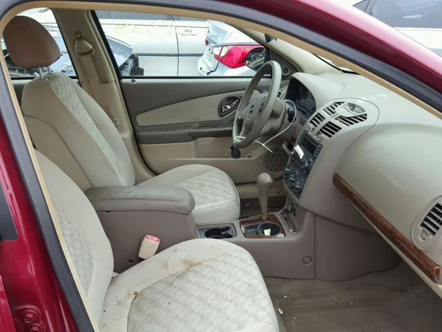 1G1ZT54835F318705 - 2005 CHEVROLET MALIBU LS MAROON photo 5
