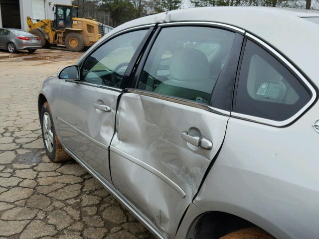 2G1WB55K669269087 - 2006 CHEVROLET IMPALA LS SILVER photo 9