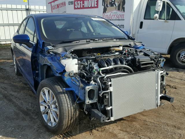 3FA6P0H72HR378717 - 2017 FORD FUSION SE BLUE photo 1