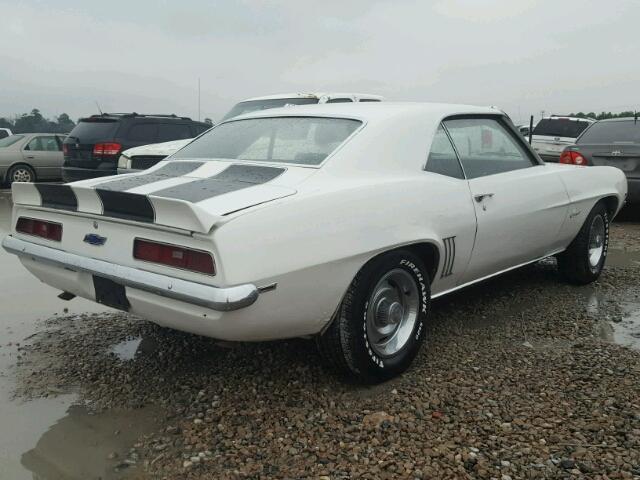 124379N690099 - 1969 CHEVROLET CAMARO WHITE photo 4