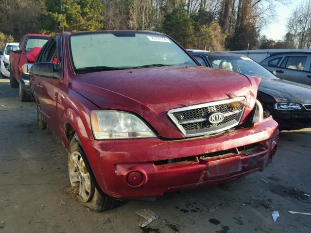 KNDJD733145306219 - 2004 KIA SORENTO EX BURGUNDY photo 1