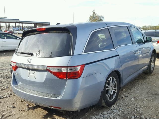 5FNRL5H65DB079046 - 2013 HONDA ODYSSEY EX BLUE photo 4