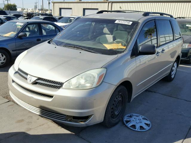 5TDZA23C44S085921 - 2004 TOYOTA SIENNA CE TAN photo 2