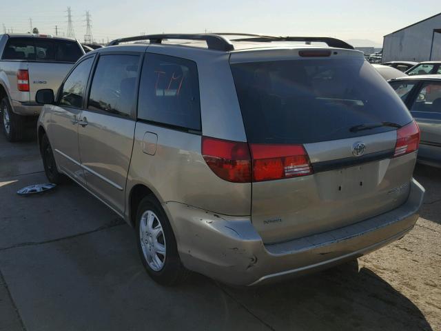 5TDZA23C44S085921 - 2004 TOYOTA SIENNA CE TAN photo 3