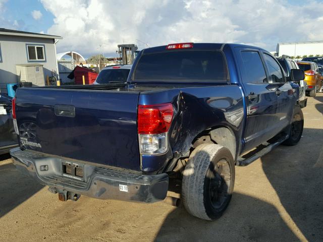 5TFEY5F19DX136409 - 2013 TOYOTA TUNDRA CRE BLUE photo 4