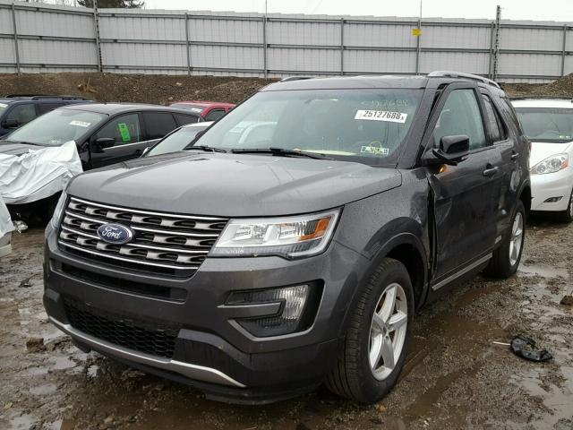 1FM5K8D82GGA17426 - 2016 FORD EXPLORER X GRAY photo 2