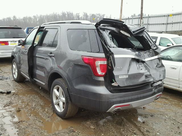 1FM5K8D82GGA17426 - 2016 FORD EXPLORER X GRAY photo 3