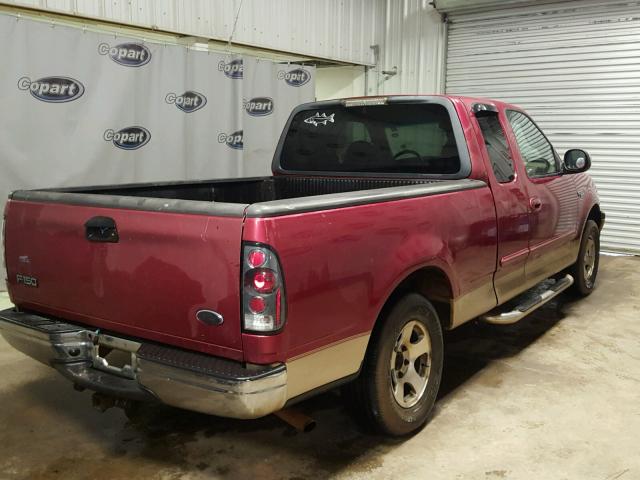 1FTZX1720XNA13991 - 1999 FORD F150 BURGUNDY photo 4