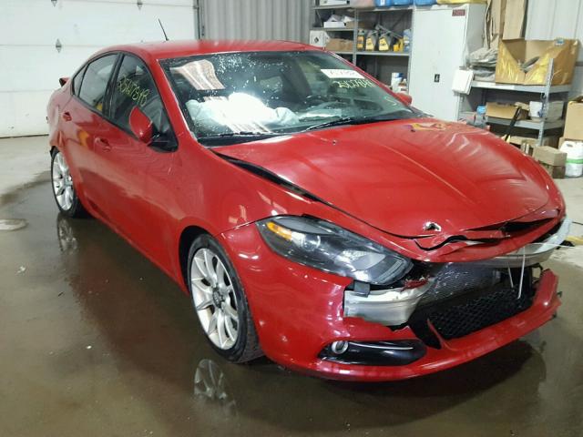 1C3CDFBAXDD310640 - 2013 DODGE DART SXT RED photo 1