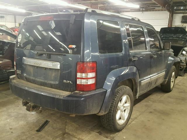 1J8GN58K58W289297 - 2008 JEEP LIBERTY LI BLUE photo 4