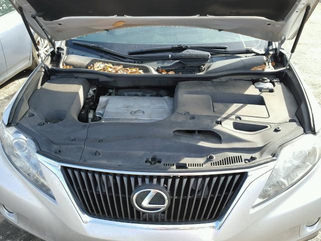 2T2ZK1BA6CC077295 - 2012 LEXUS RX 350 SILVER photo 7