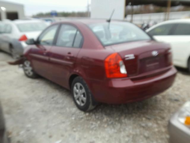 KMHCN46CX9U290529 - 2009 HYUNDAI ACCENT GLS MAROON photo 3