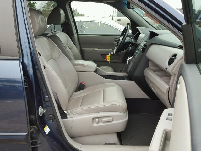 5FNYF38599B012987 - 2009 HONDA PILOT EXL BLUE photo 5