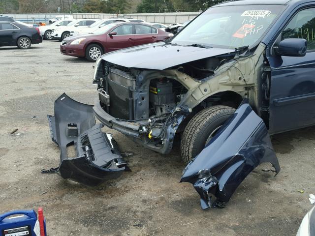 5FNYF38599B012987 - 2009 HONDA PILOT EXL BLUE photo 9