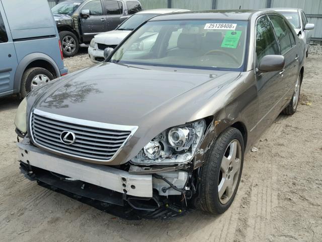 JTHBN36F455016654 - 2005 LEXUS LS 430 BROWN photo 2