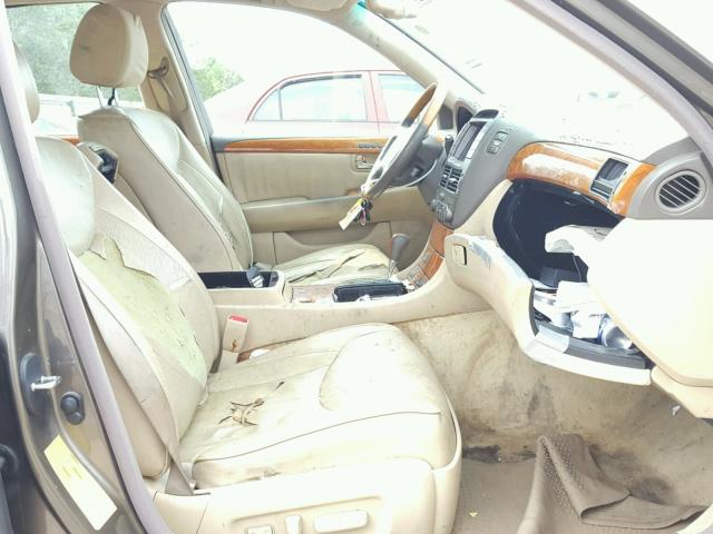 JTHBN36F455016654 - 2005 LEXUS LS 430 BROWN photo 5