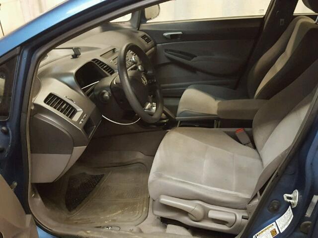 1HGFA16507L074691 - 2007 HONDA CIVIC LX BLUE photo 5