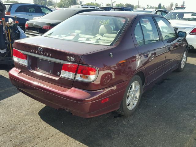 JNKCP11AX2T503105 - 2002 INFINITI G20 BURGUNDY photo 4