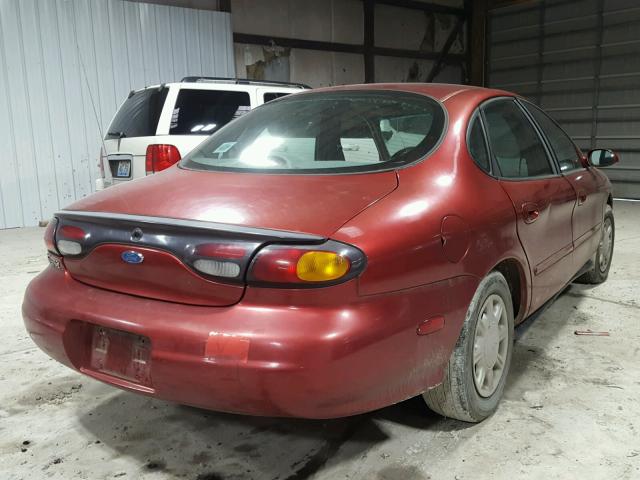 1FALP52U1VA260498 - 1997 FORD TAURUS GL RED photo 4