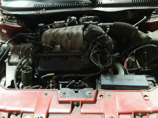 1FALP52U1VA260498 - 1997 FORD TAURUS GL RED photo 7