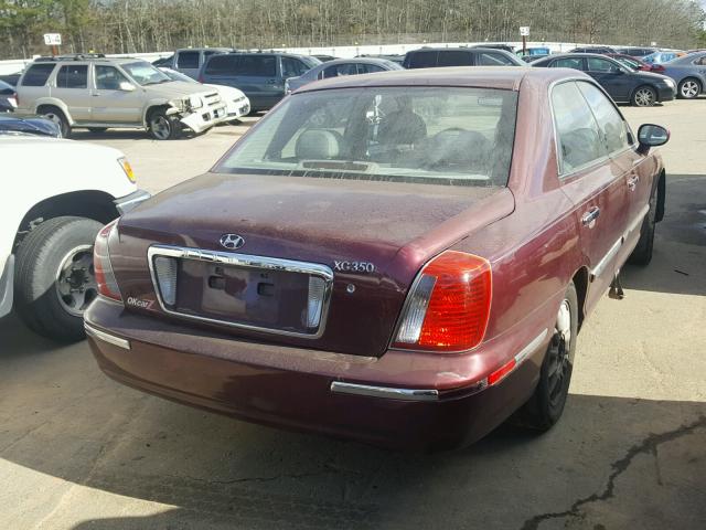 KMHFU45E05A396440 - 2005 HYUNDAI XG 350 MAROON photo 4