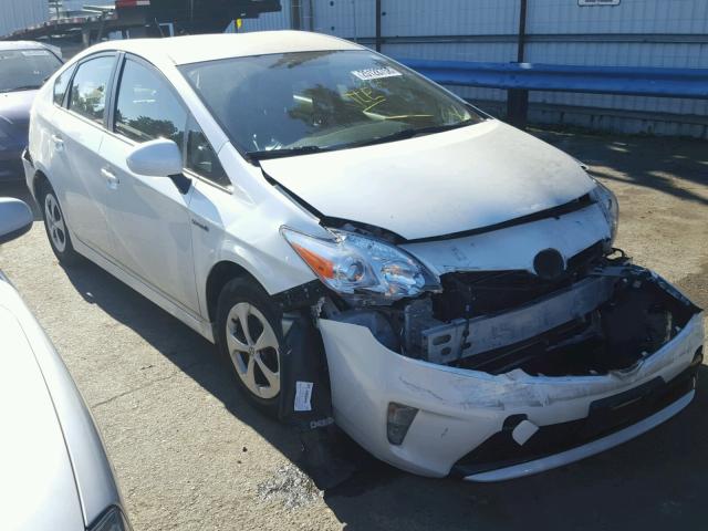 JTDKN3DU3D1709921 - 2013 TOYOTA PRIUS WHITE photo 1