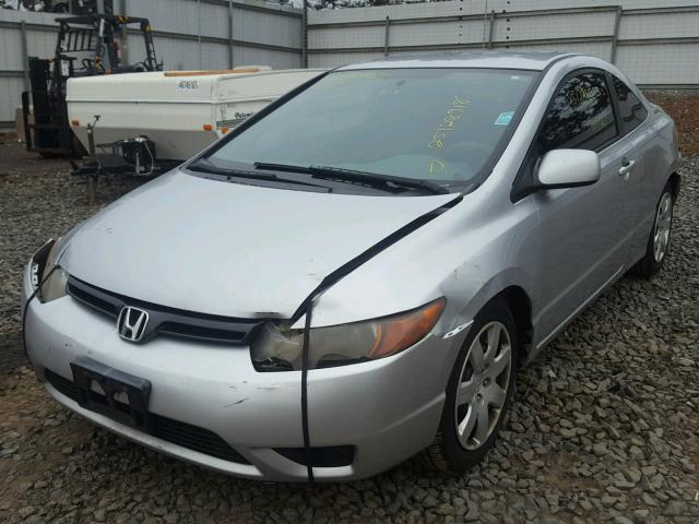 2HGFG126X7H526012 - 2007 HONDA CIVIC LX SILVER photo 2