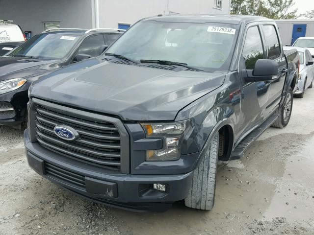 1FTEW1CF6GFD32039 - 2016 FORD F150 SUPER GRAY photo 2