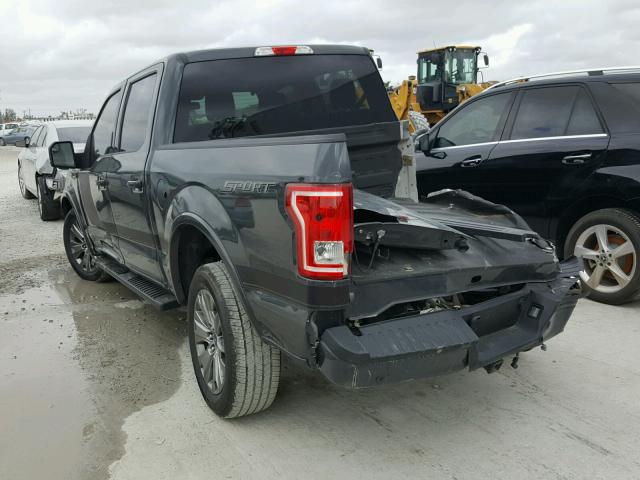 1FTEW1CF6GFD32039 - 2016 FORD F150 SUPER GRAY photo 3