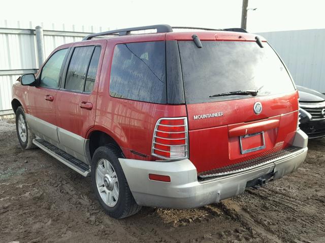 4M2ZU66KX3ZJ03458 - 2003 MERCURY MOUNTAINEE RED photo 3