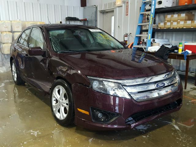 3FAHP0HAXCR398954 - 2012 FORD FUSION SE MAROON photo 1