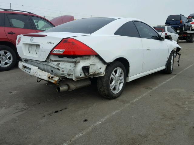 1HGCM72397A005673 - 2007 HONDA ACCORD LX WHITE photo 4