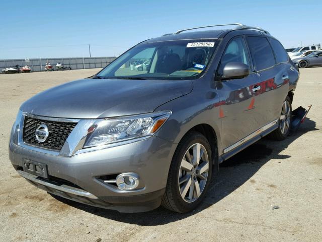 5N1AR2MMXFC712019 - 2015 NISSAN PATHFINDER GRAY photo 2