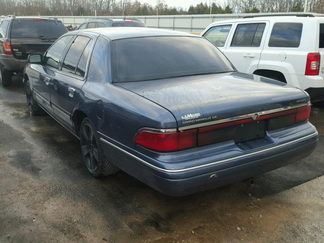 2MELM74W9VX643527 - 1997 MERCURY GRAND MARQ BLUE photo 3