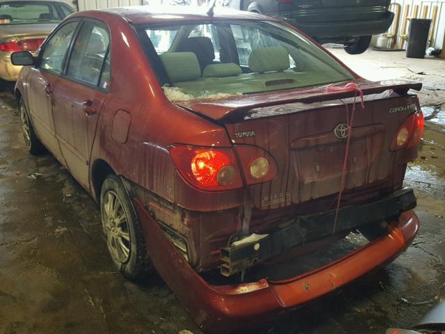 1NXBR32EX8Z995217 - 2008 TOYOTA COROLLA CE RED photo 3