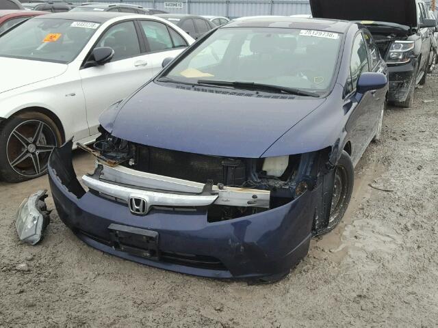 2HGFA16877H003785 - 2007 HONDA CIVIC EX ლურჯი ფოტო 2