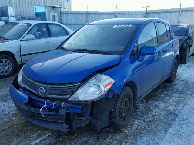 3N1BC13E58L384078 - 2008 NISSAN VERSA S BLUE photo 2