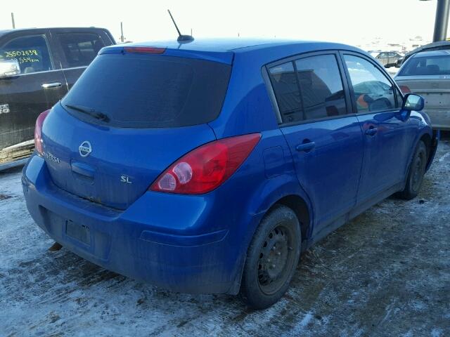 3N1BC13E58L384078 - 2008 NISSAN VERSA S BLUE photo 4