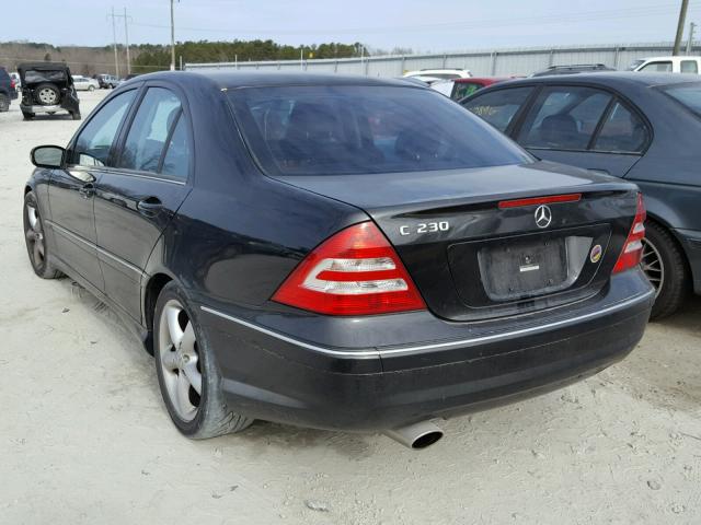 WDBRF52H96A899125 - 2006 MERCEDES-BENZ C GENERATI BLACK photo 3