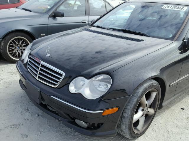 WDBRF52H96A899125 - 2006 MERCEDES-BENZ C GENERATI BLACK photo 9